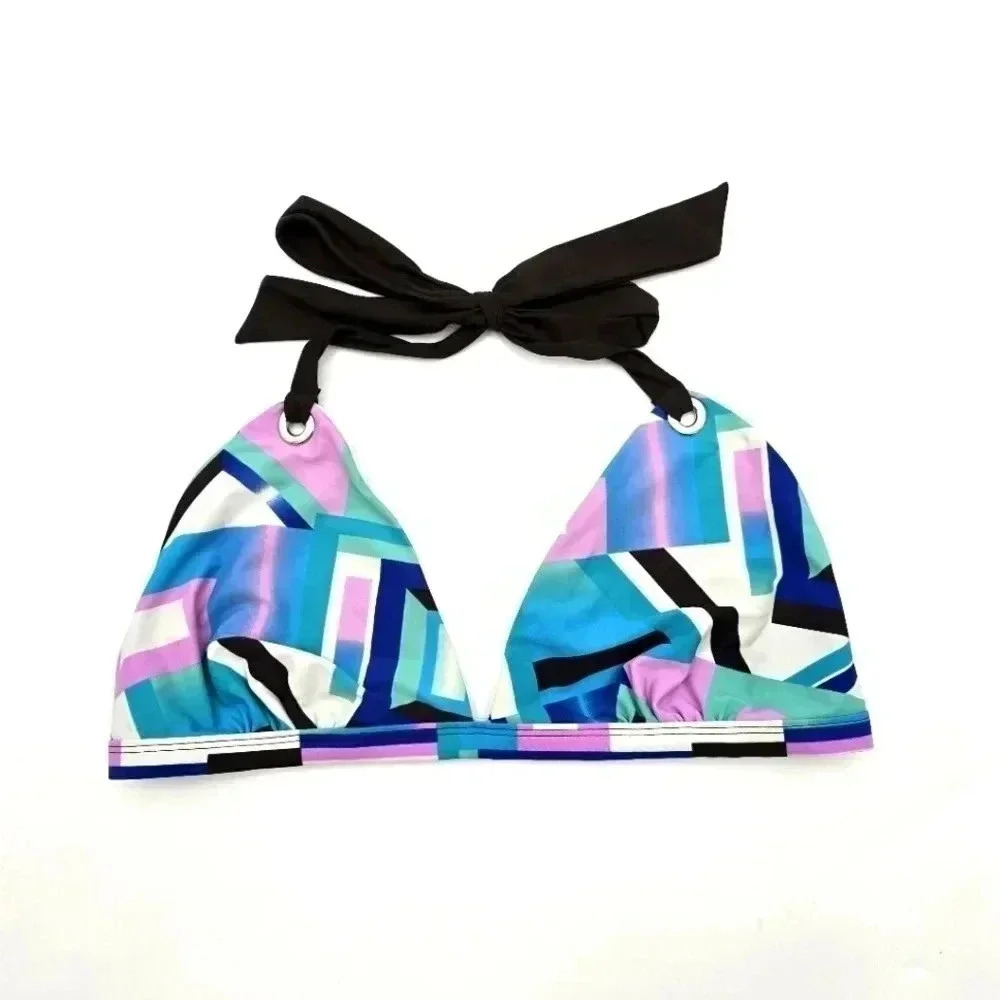 Old Navy Blue Triangle Bikini‎ Top Halter Swimwear 1XL